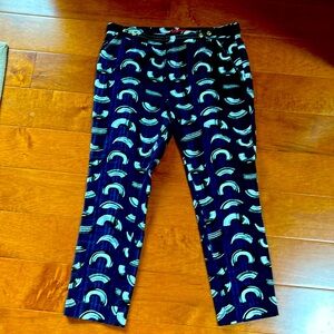 Anthro Cartonnier Charlie cropped pants size 10 Blue and White